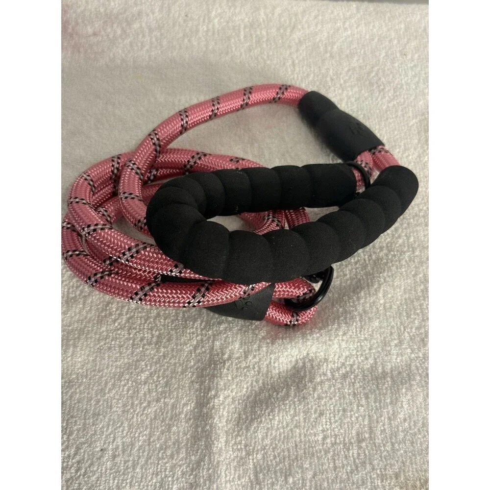 Heavy Duty pink/Blk Leash Reflective Comfort HandleW/ Swivel Hook 5Ft NWOT